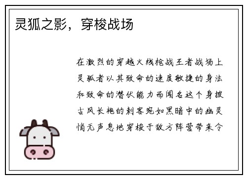 灵狐之影，穿梭战场